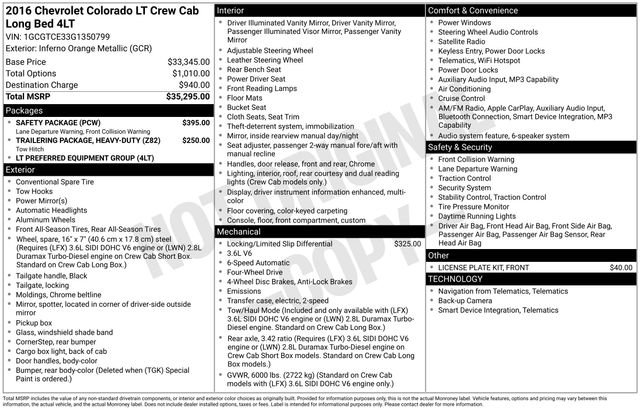 Certified 2016 Chevrolet Colorado LT w/ Safety Package AWD/4WD image 22