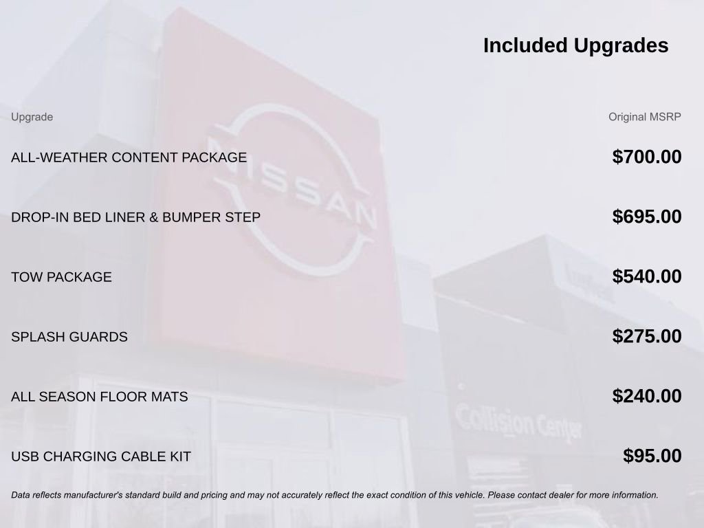 New 2026 Nissan Frontier SV w/ All-Weather Content Package image 7