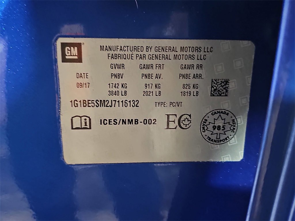 Certified 2018 Chevrolet Cruze LT image 39