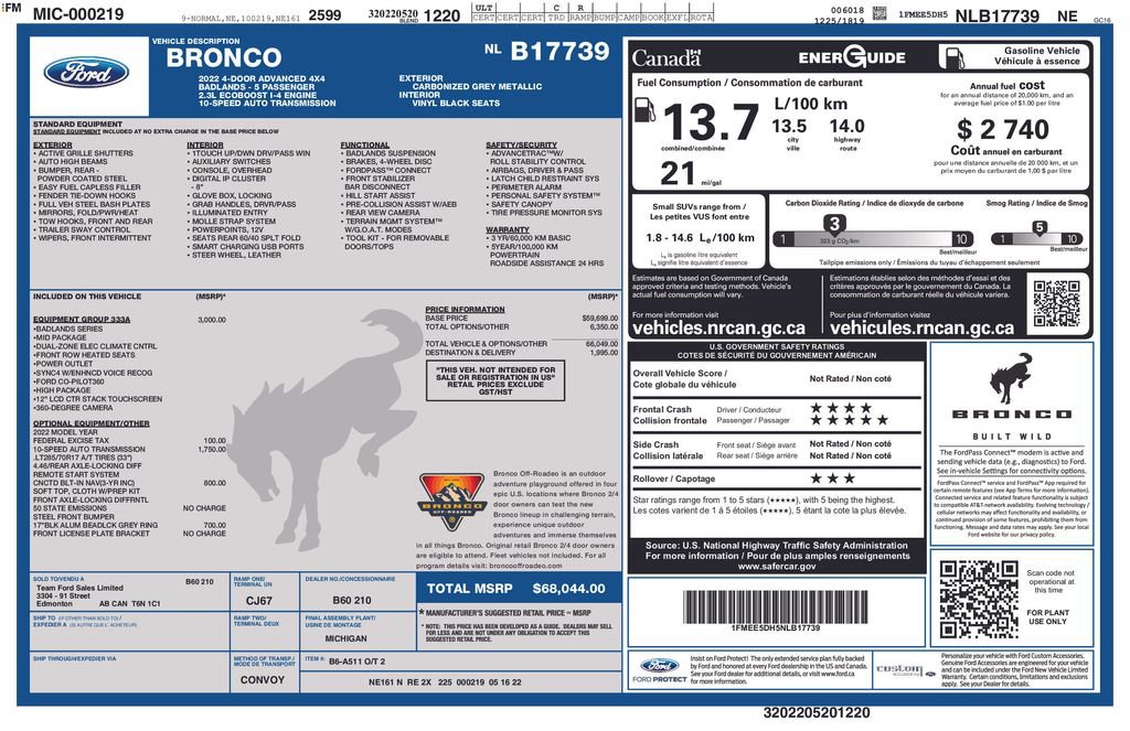 Used 2022 Ford Bronco Badlands AWD/4WD image 13