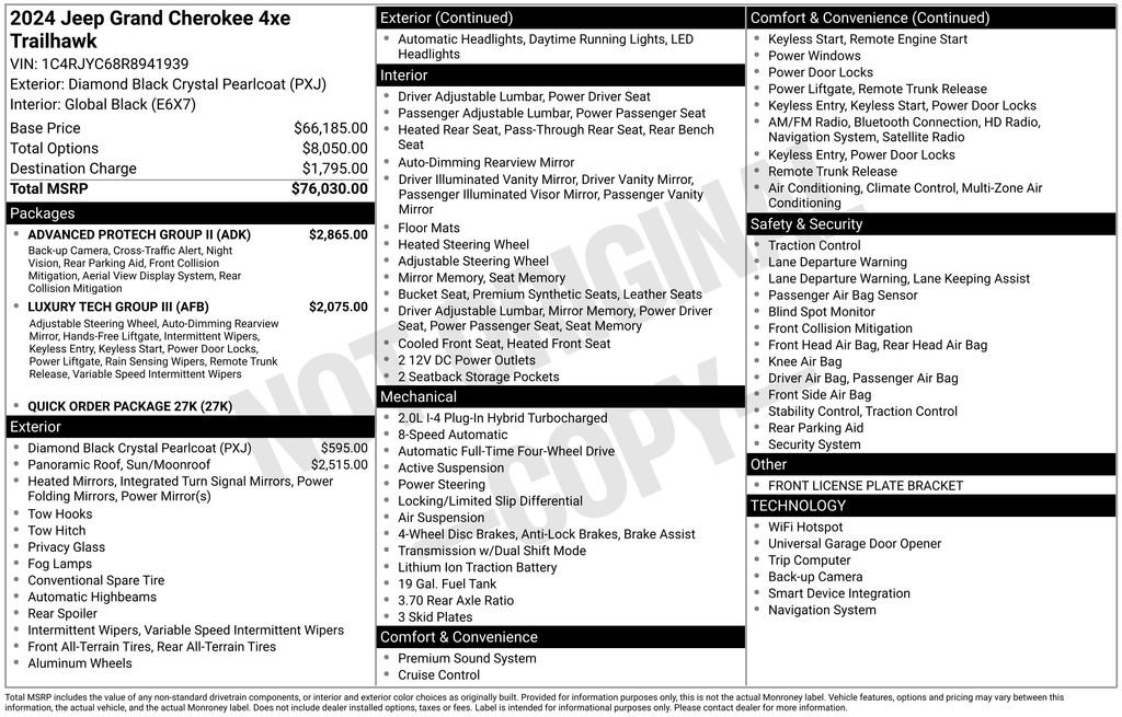 Used 2024 Jeep Grand Cherokee Trailhawk w/ Advanced Protech Group II image 43