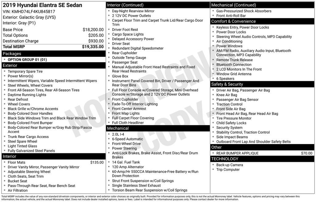 Used 2019 Hyundai Elantra SE FWD image 33