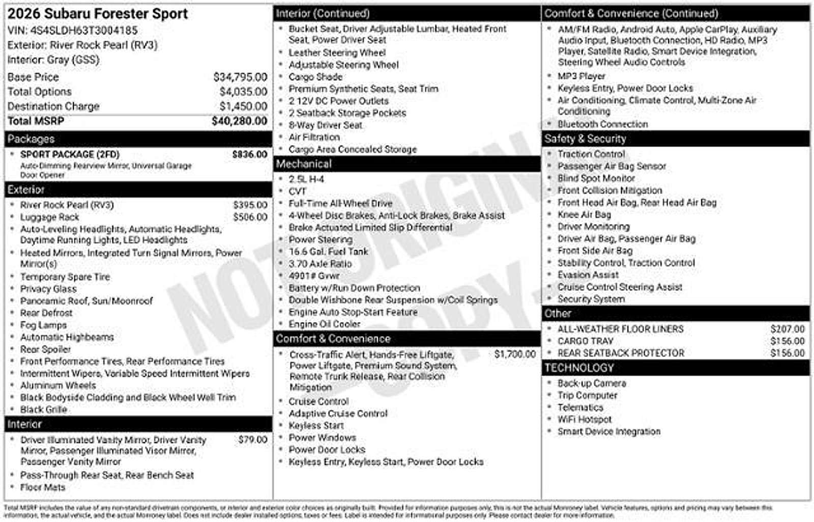 Used 2026 Subaru Forester Sport w/ Sport Package AWD/4WD image 28