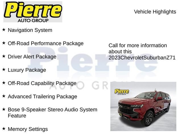 Used 2023 Chevrolet Suburban Z71 w/ Z71 Off-Road Package AWD/4WD image 7