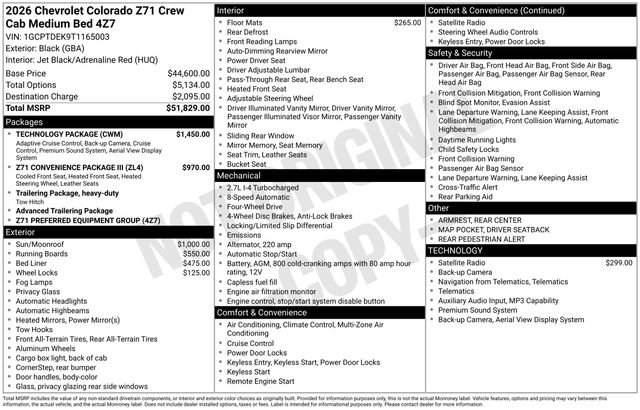 New 2026 Chevrolet Colorado Z71 w/ Technology Package image 5