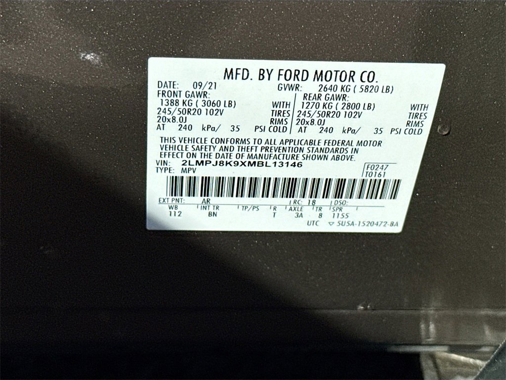 Used 2021 Lincoln Nautilus Reserve w/ Cargo Utility Package image 34