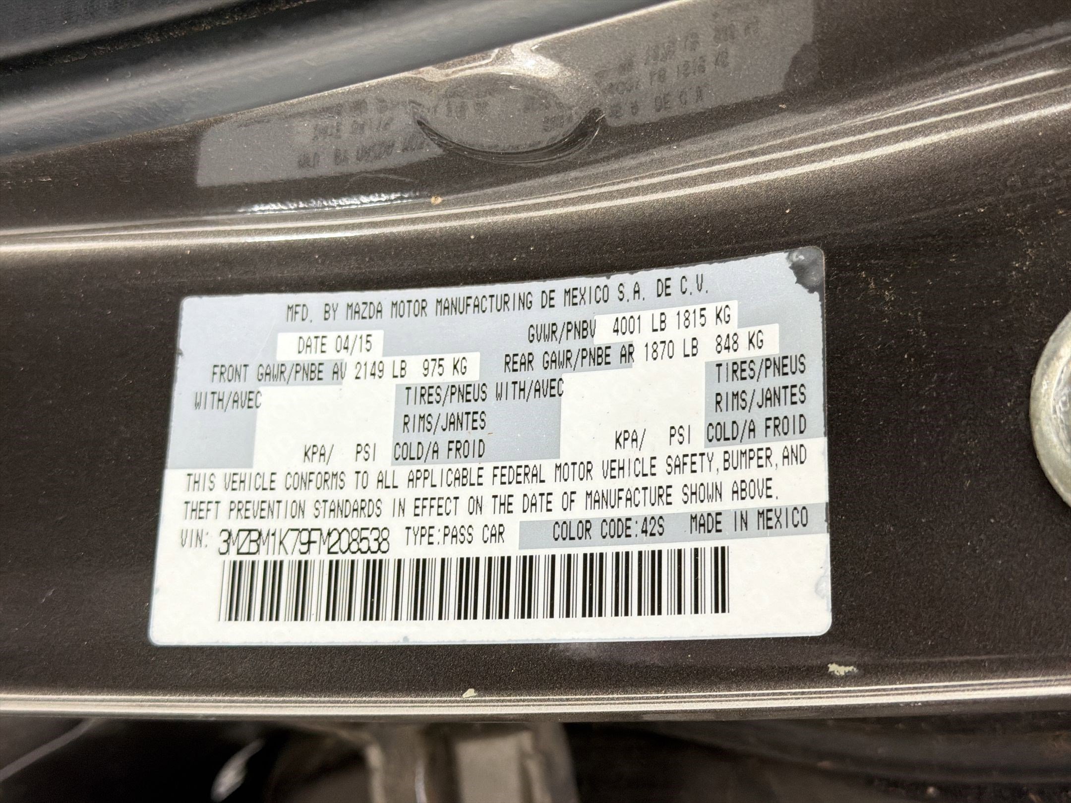 Used 2015 MAZDA MAZDA3 i Sport FWD image 19