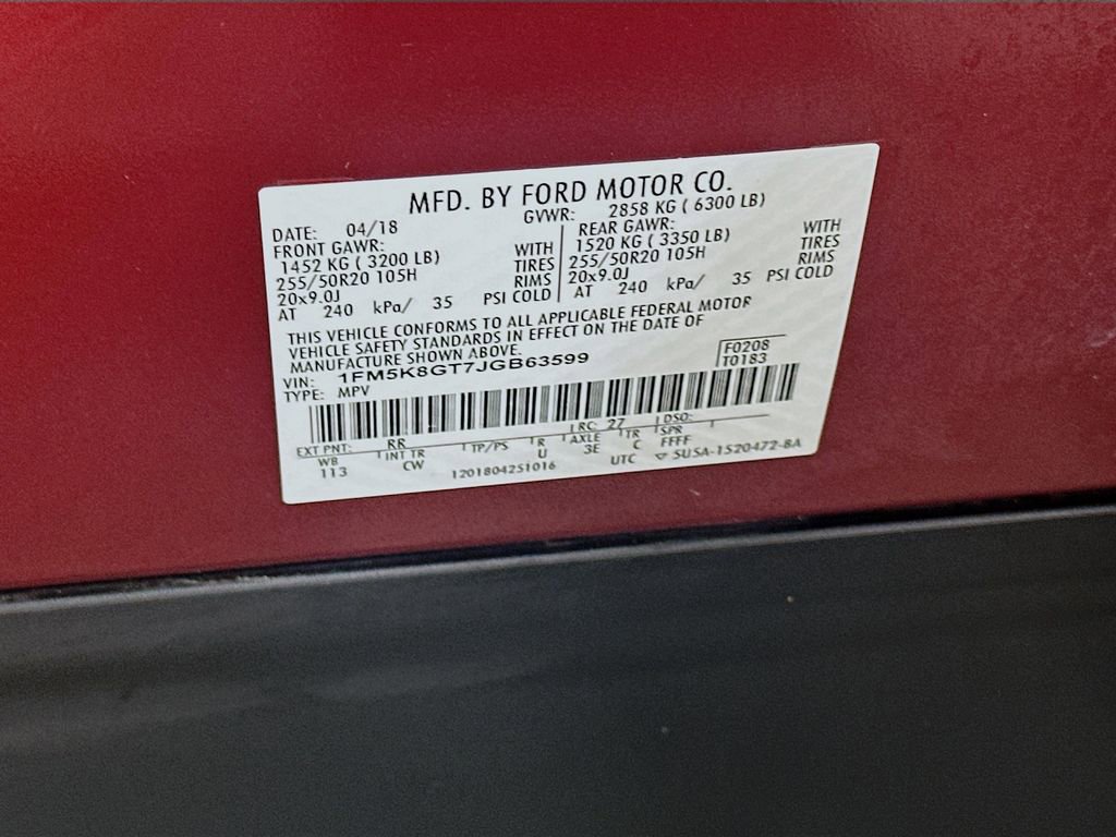 Used 2018 Ford Explorer Sport w/ Equipment Group 401A image 33