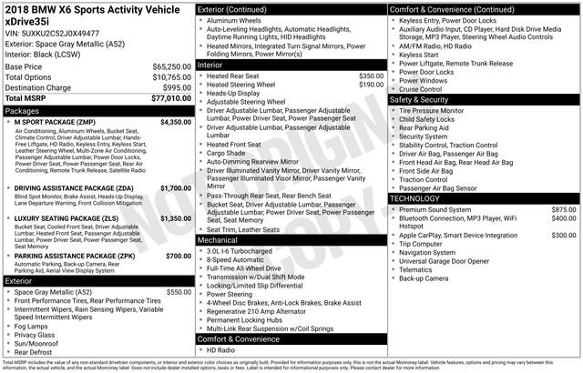 Used 2018 BMW X6 xDrive35i image 46