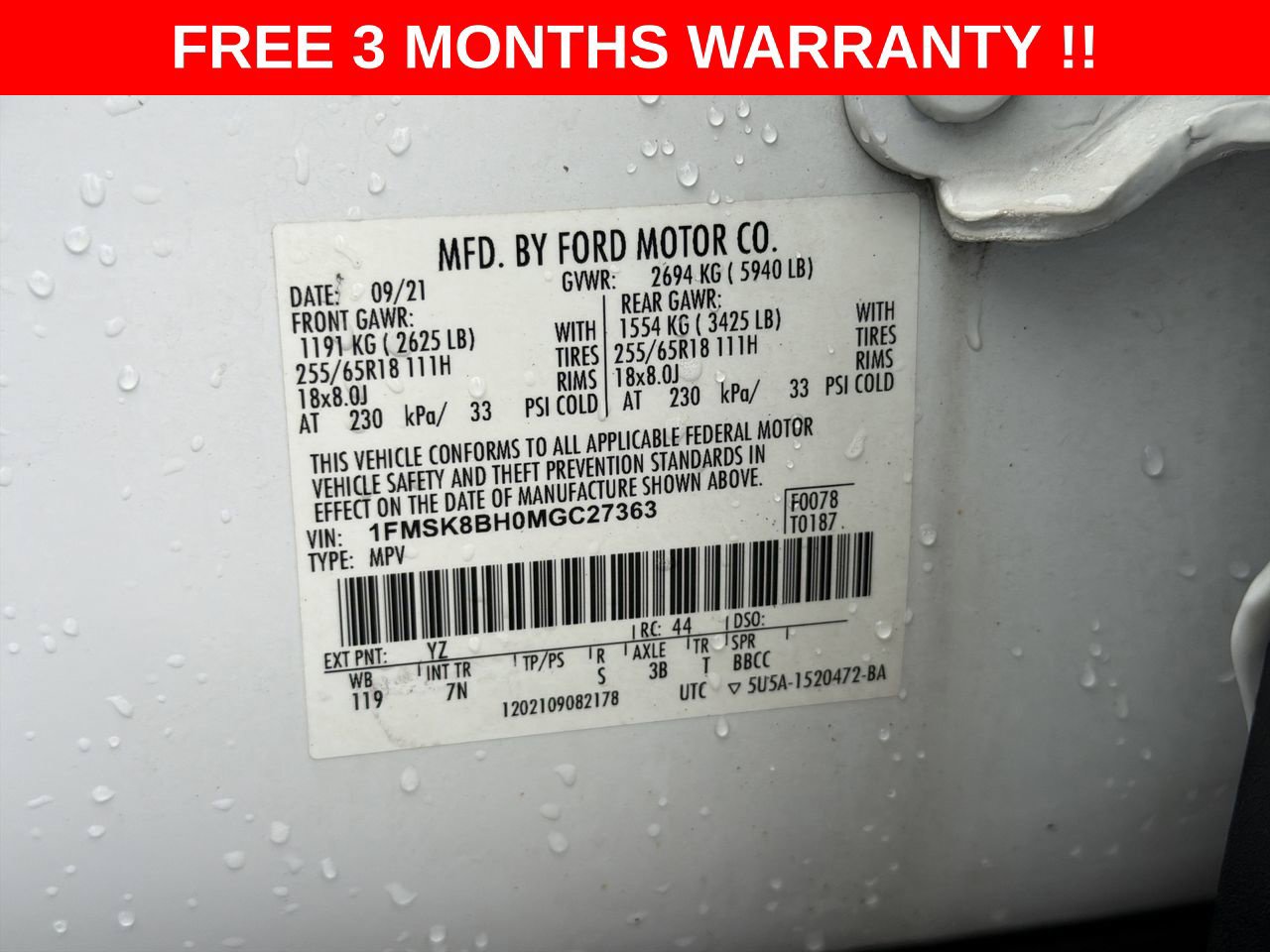 Used 2021 Ford Explorer 4WD w/ Class III Trailer Tow Package image 24