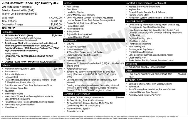 Certified 2023 Chevrolet Tahoe High Country w/ Premium Package 2 image 3