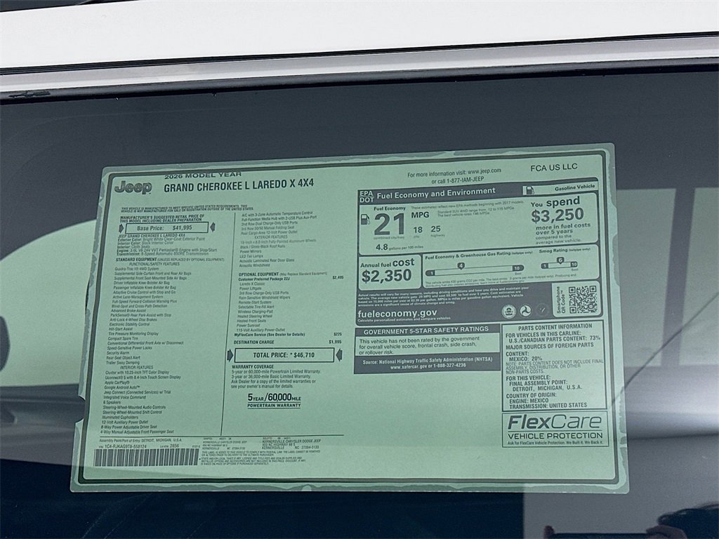 New 2026 Jeep Grand Cherokee L Laredo image 21