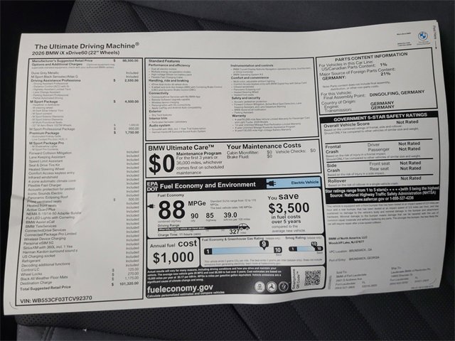 New 2026 BMW iX xDrive60 w/ M Sport Package image 14