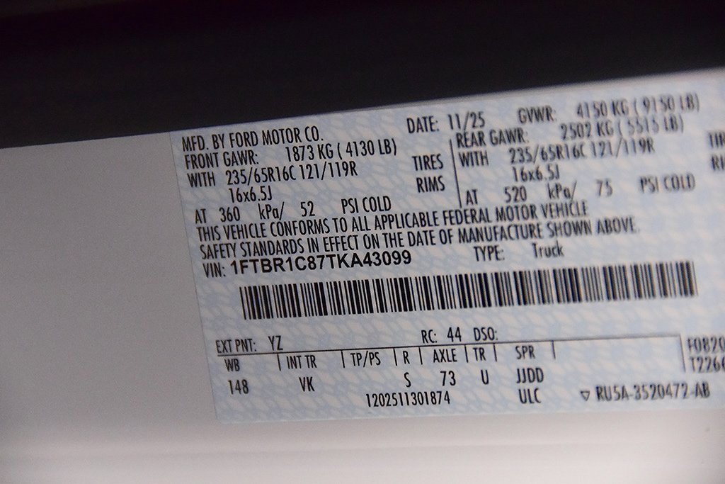 New 2026 Ford Transit 250 148 Medium Roof w/ Load Area Protection Package image 12