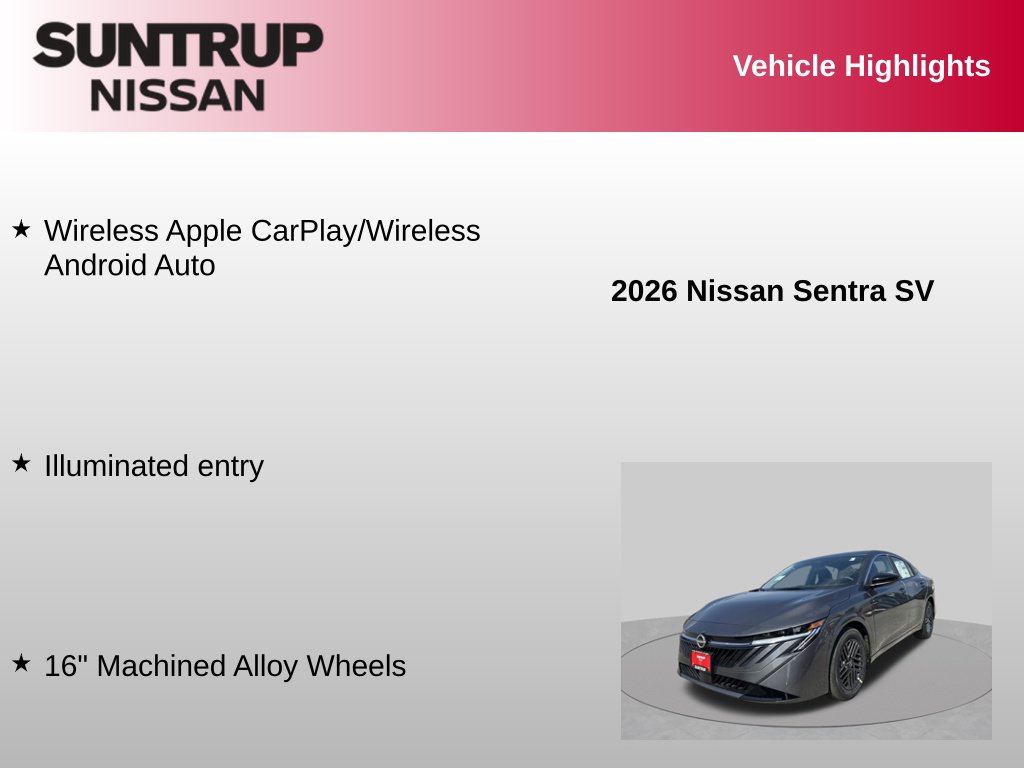 Used 2026 Nissan Sentra SV w/ Floor Mat Package FWD image 33