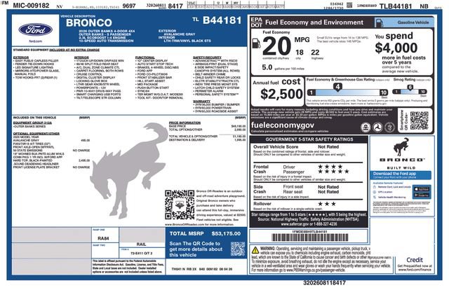 New 2026 Ford Bronco Outer Banks AWD/4WD image 17