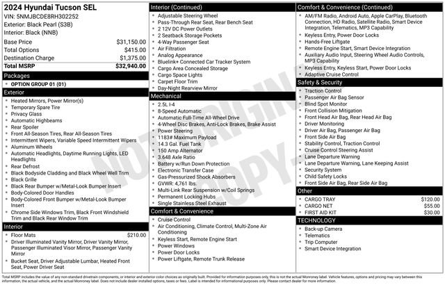 Used 2024 Hyundai Tucson SEL AWD/4WD image 3
