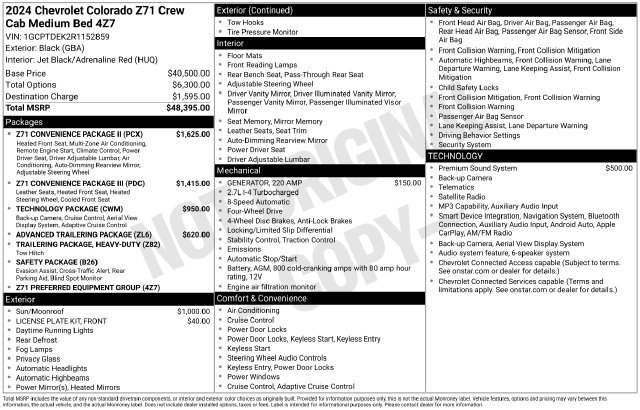 Certified 2024 Chevrolet Colorado Z71 w/ Z71 Convenience Package 2 AWD/4WD image 4
