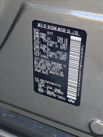 Used 2017 INFINITI QX80 2WD w/ Driver Assistance Package image 25