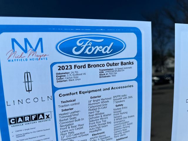 Used 2023 Ford Bronco Outer Banks image 40