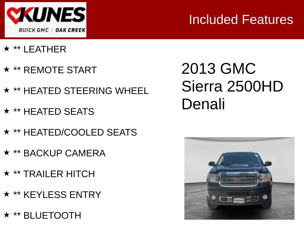 Used 2013 GMC Sierra 2500 Denali AWD/4WD image 2