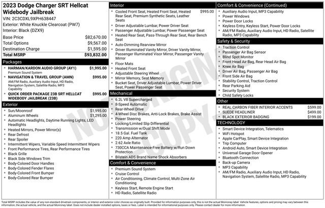 Used 2023 Dodge Charger SRT Hellcat w/ Harman/Kardon Audio Group image 2