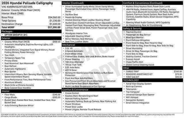 New 2026 Hyundai Palisade Calligraphy FWD image 27