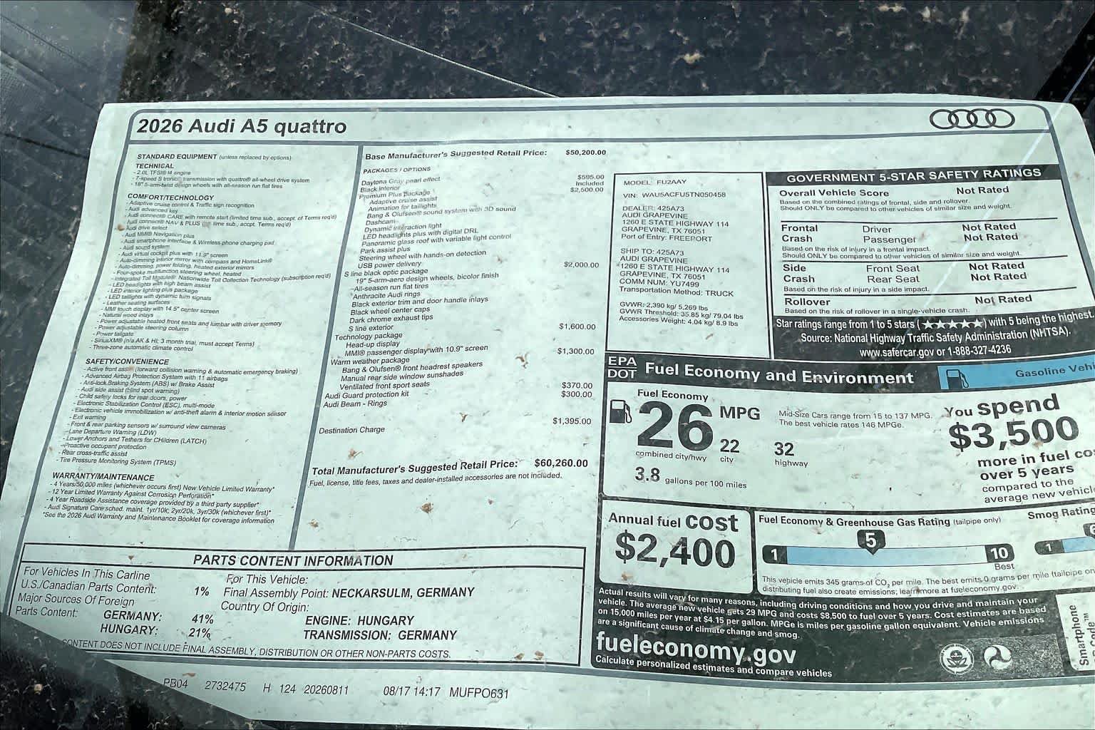 New 2026 Audi A5 Premium Plus w/ Premium Plus Package AWD/4WD image 18