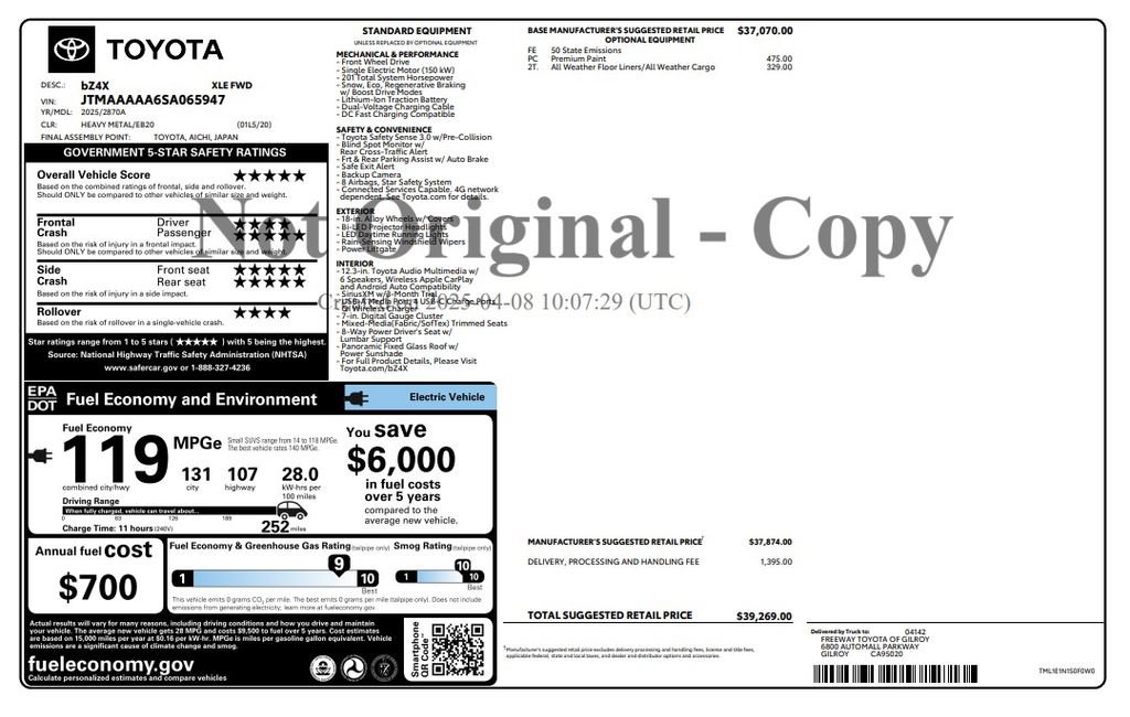 Used 2025 Toyota bZ4X FWD image 2