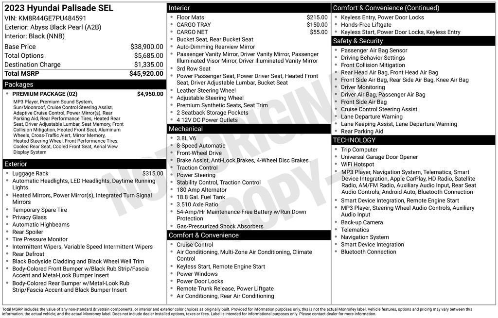 Used 2023 Hyundai Palisade SEL w/ Premium Package FWD image 5