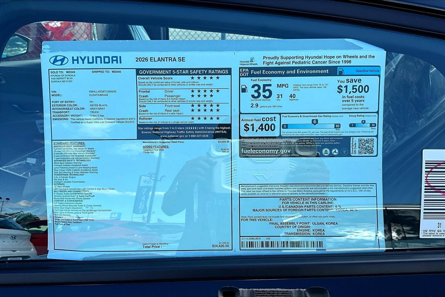 New 2026 Hyundai Elantra SE FWD image 12