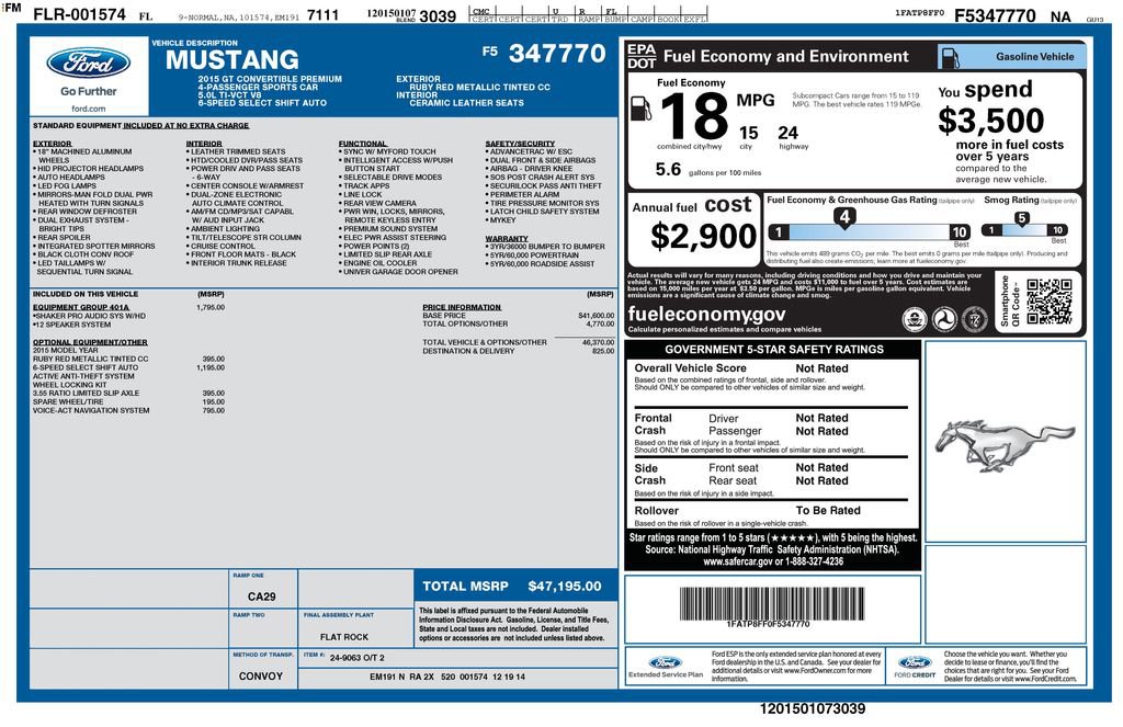 Used 2015 Ford Mustang GT Premium w/ Equipment Group 401A image 30