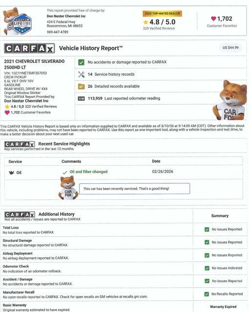 Used 2021 Chevrolet Silverado 2500 LT w/ Convenience Package image 5