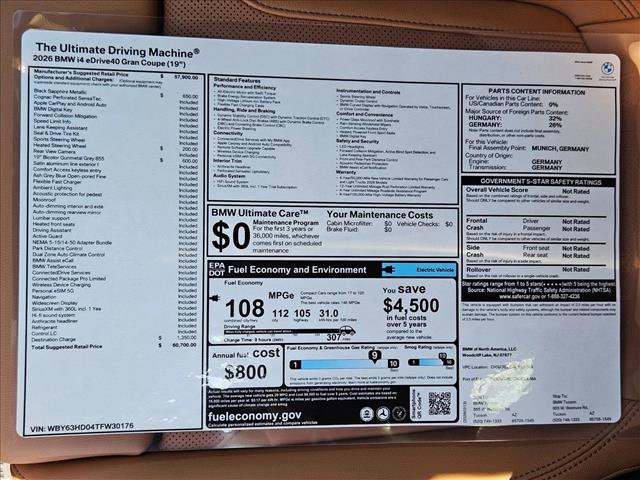 New 2026 BMW i4 eDrive40 RWD image 20