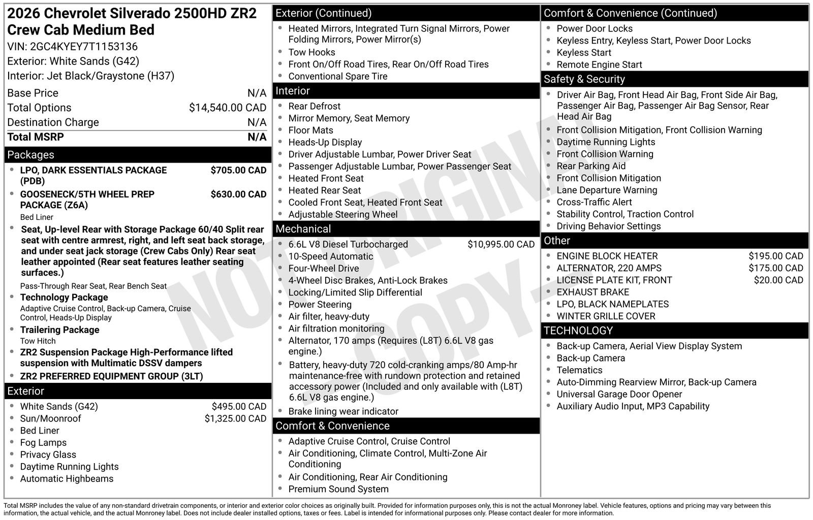 New 2026 Chevrolet Silverado 2500 ZR2 w/ LPO, Dark Essentials Package image 4