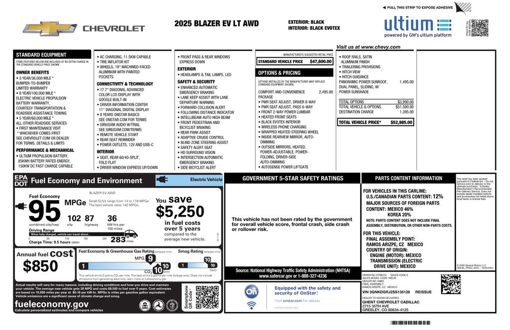 Used 2025 Chevrolet Blazer EV LT image 9