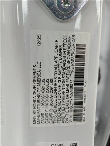 New 2025 Honda Accord SE image 17