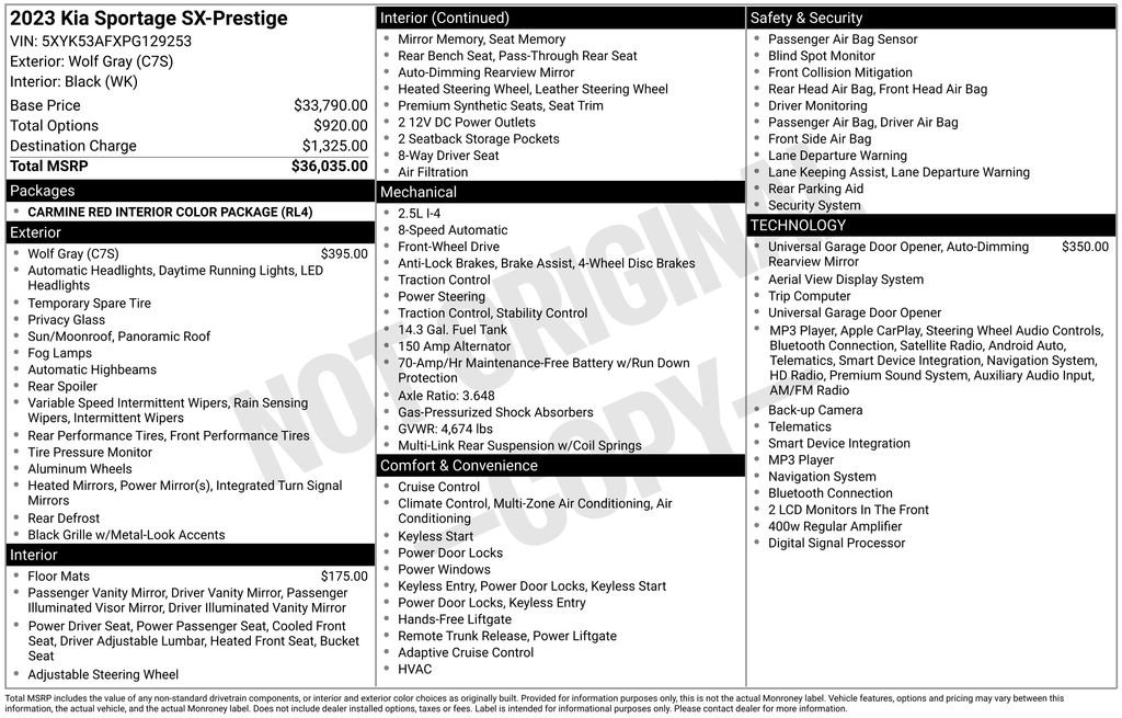 Used 2023 Kia Sportage SX FWD image 35