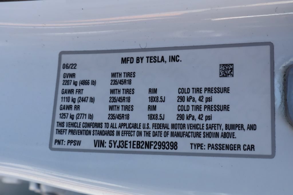 Used 2022 Tesla Model 3 Long Range AWD/4WD image 34