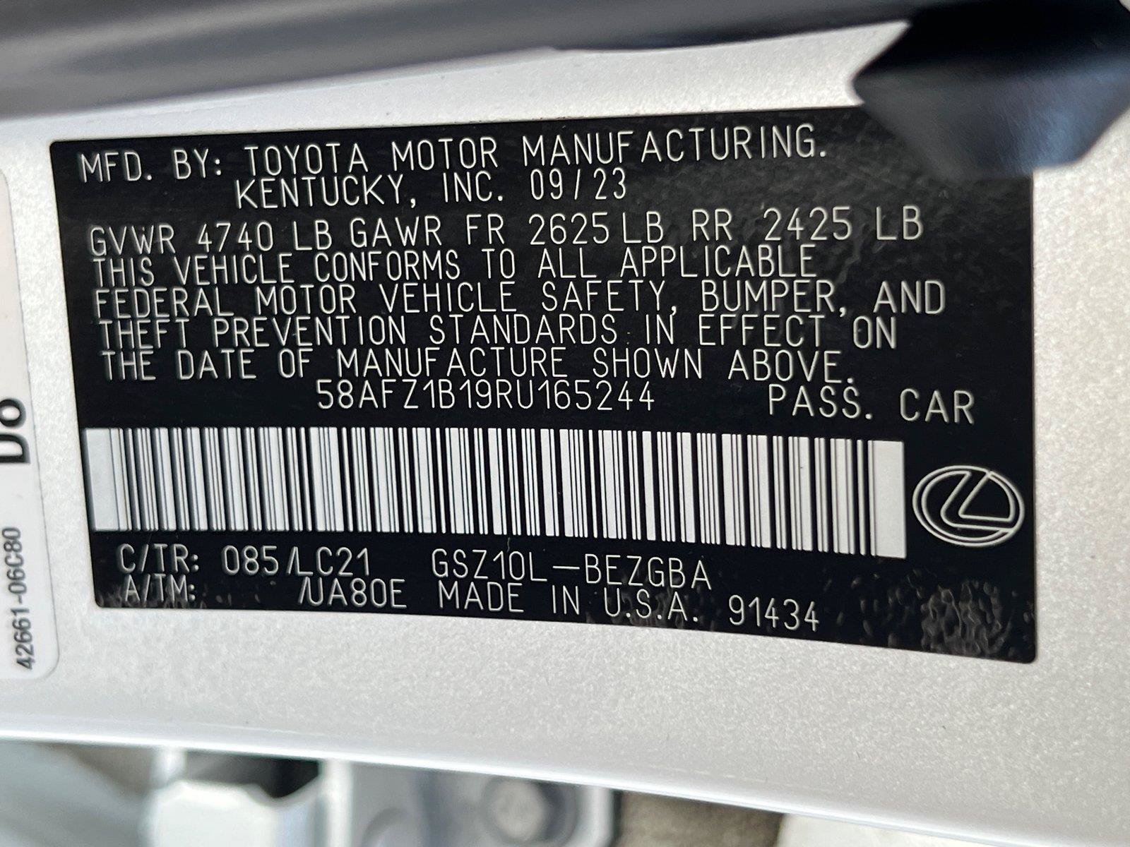 Certified 2024 Lexus ES 350 Ultra Luxury w/ Accessory Package (Z2) FWD image 34