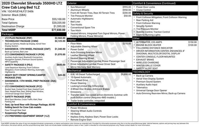 Used 2020 Chevrolet Silverado 3500 LTZ w/ LTZ Plus Package image 8