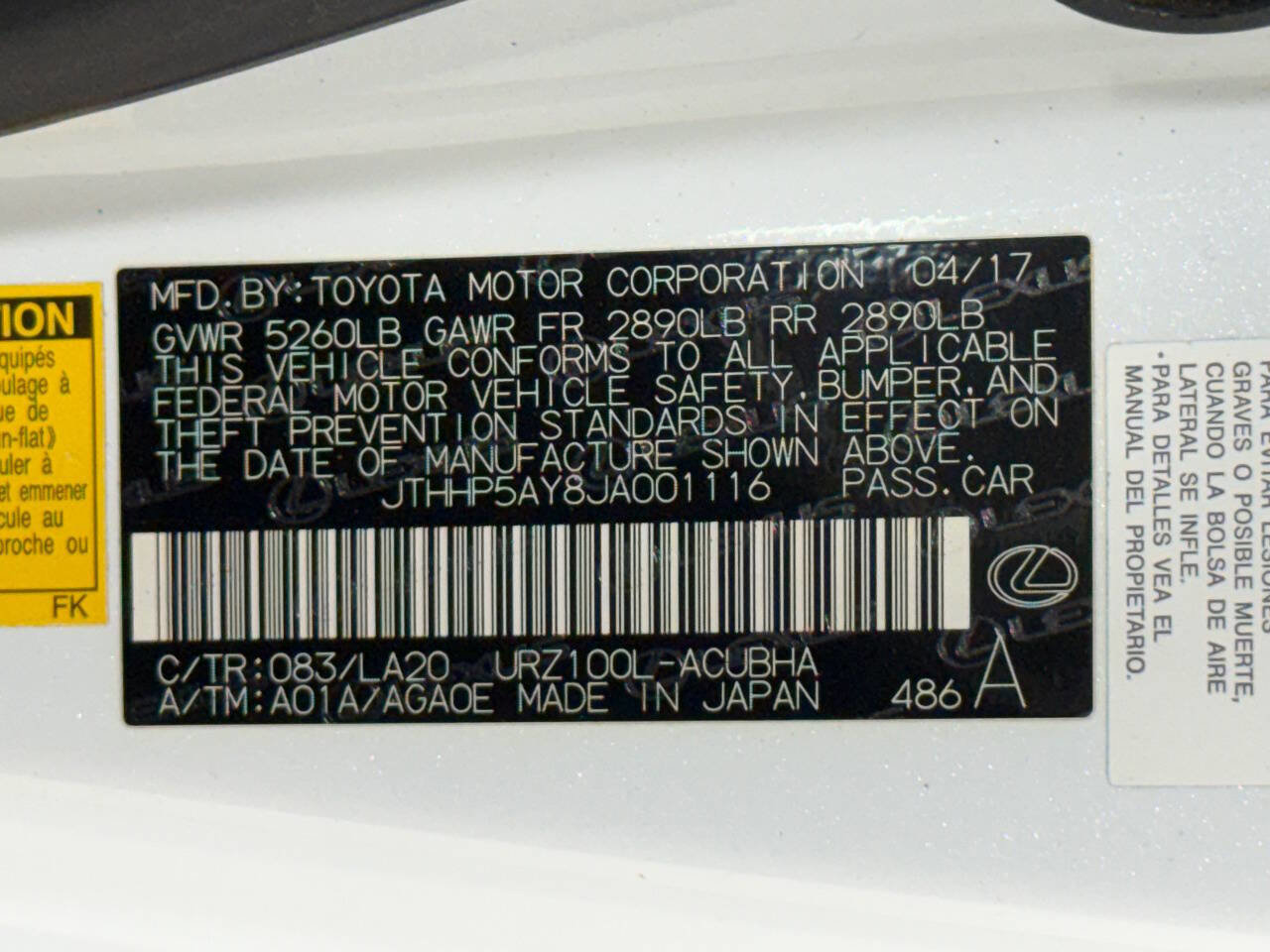 Used 2018 Lexus LC 500 Coupe w/ Touring Package image 89