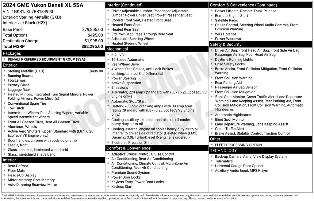 Used 2024 GMC Yukon XL Denali RWD image 62