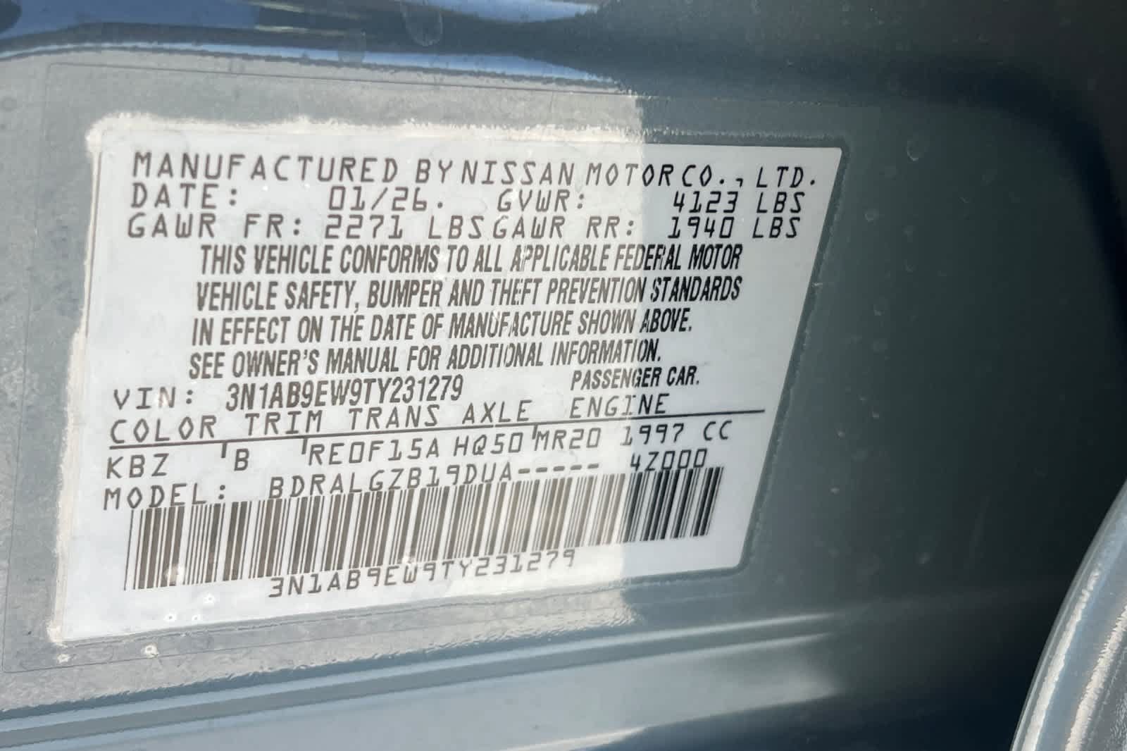 Certified 2026 Nissan Sentra SL w/ Floor Mat Package FWD image 7
