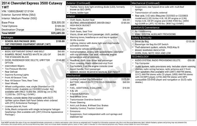 Used 2014 Chevrolet Express 3500 w/ School Bus Package RWD image 23