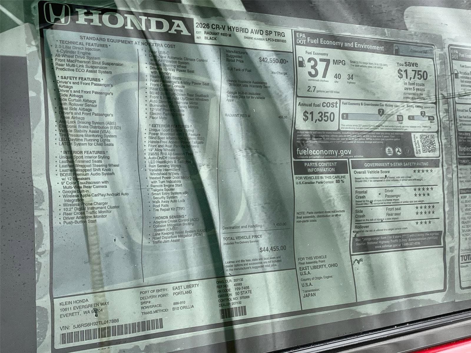 New 2026 Honda CR-V Sport Touring image 33