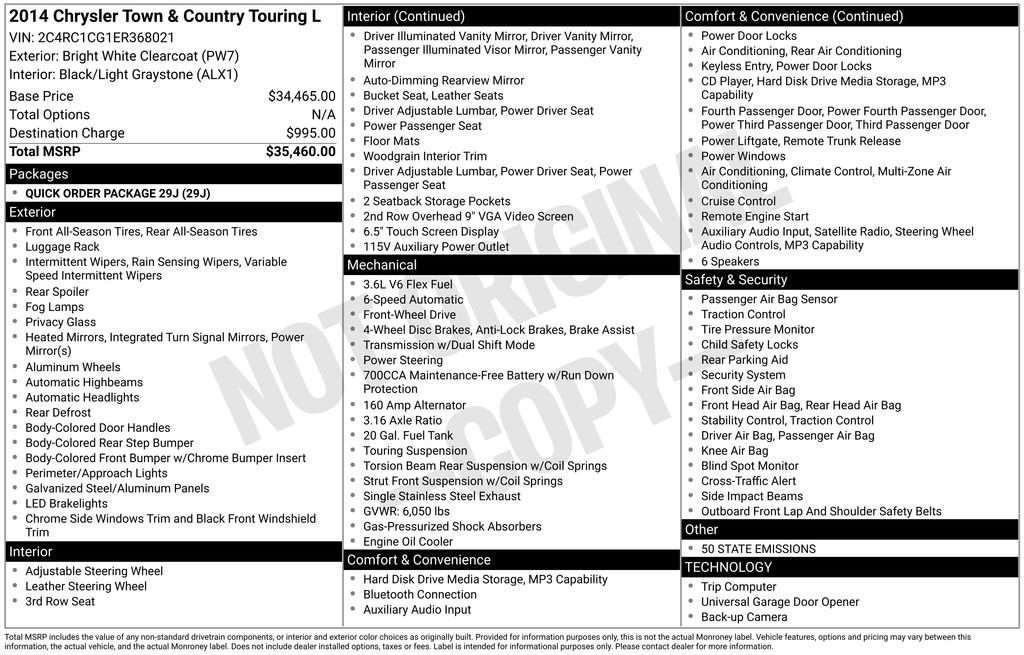 Used 2014 Chrysler Town & Country Touring-L FWD image 27