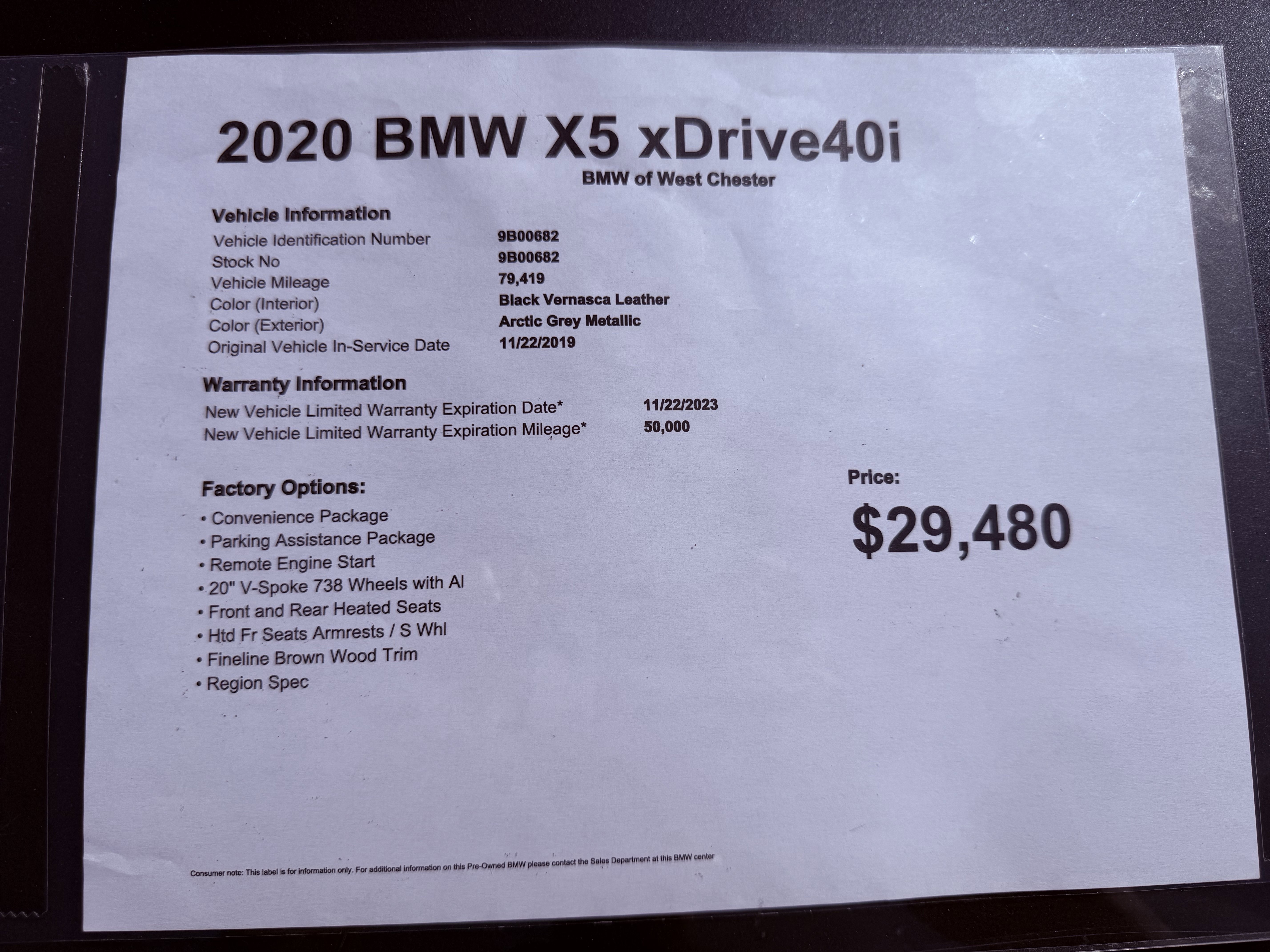 Used 2020 BMW X5 xDrive40i w/ Convenience Package image 22