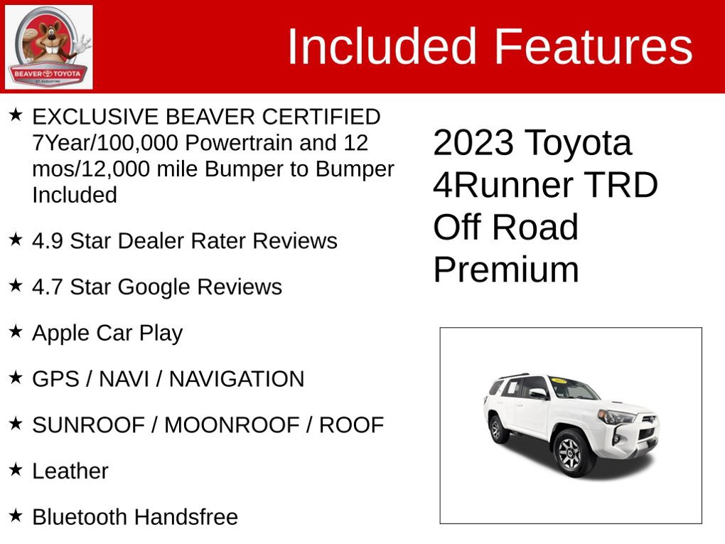 Used 2023 Toyota 4Runner TRD Off-Road Premium w/ Moonroof Package AWD/4WD image 4