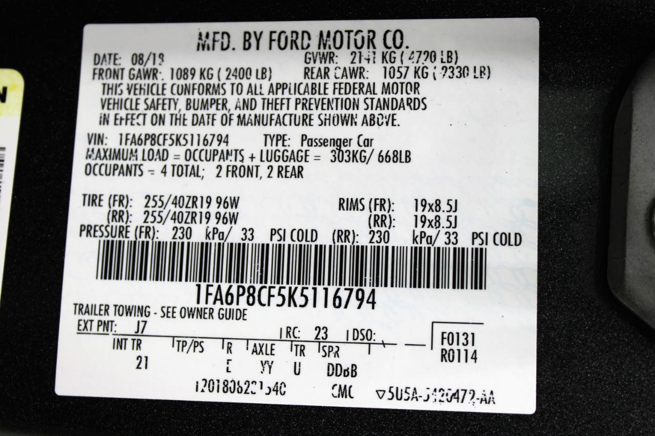 Used 2019 Ford Mustang GT w/ Equipment Group 301A RWD image 82
